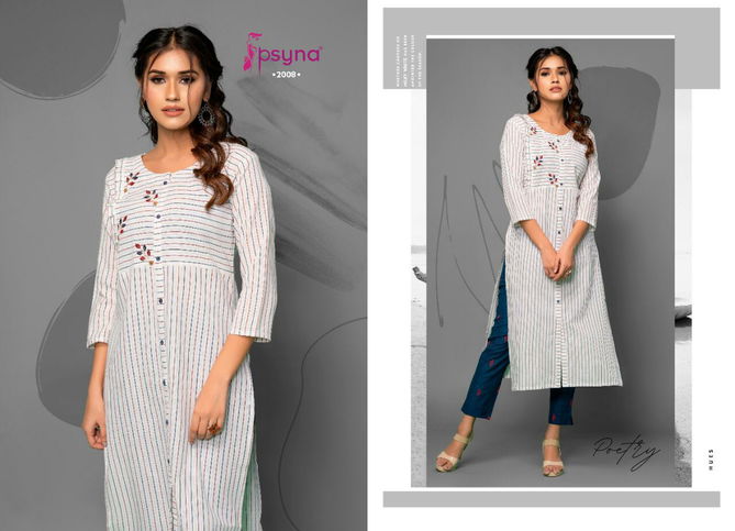 Poetry Vol 2 Psyna Cotton Designer Kurtis Catalog